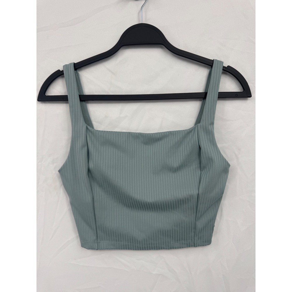 Vuori Inversion Rib Support Tank Women M Mist Green Square Neck VW1206